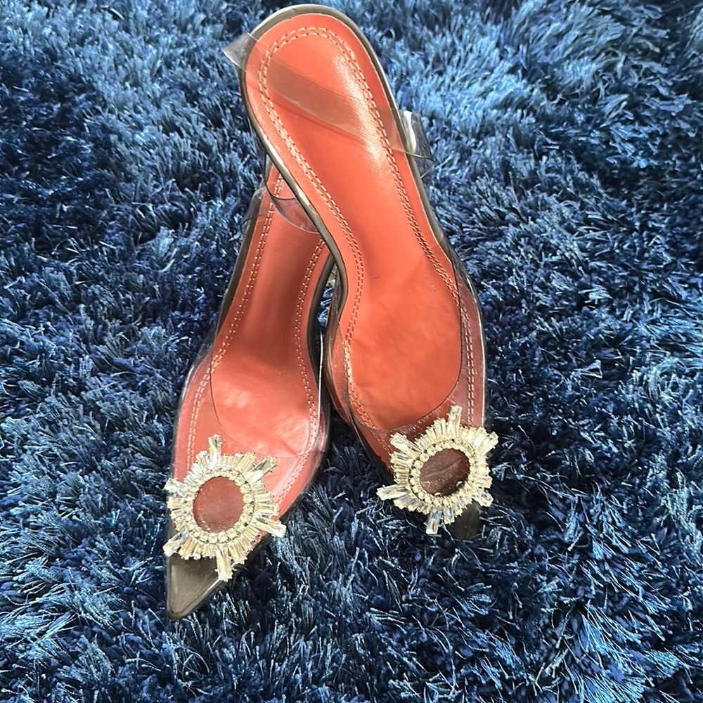$20 bundled with any other closet item ..Transparent Grey heels